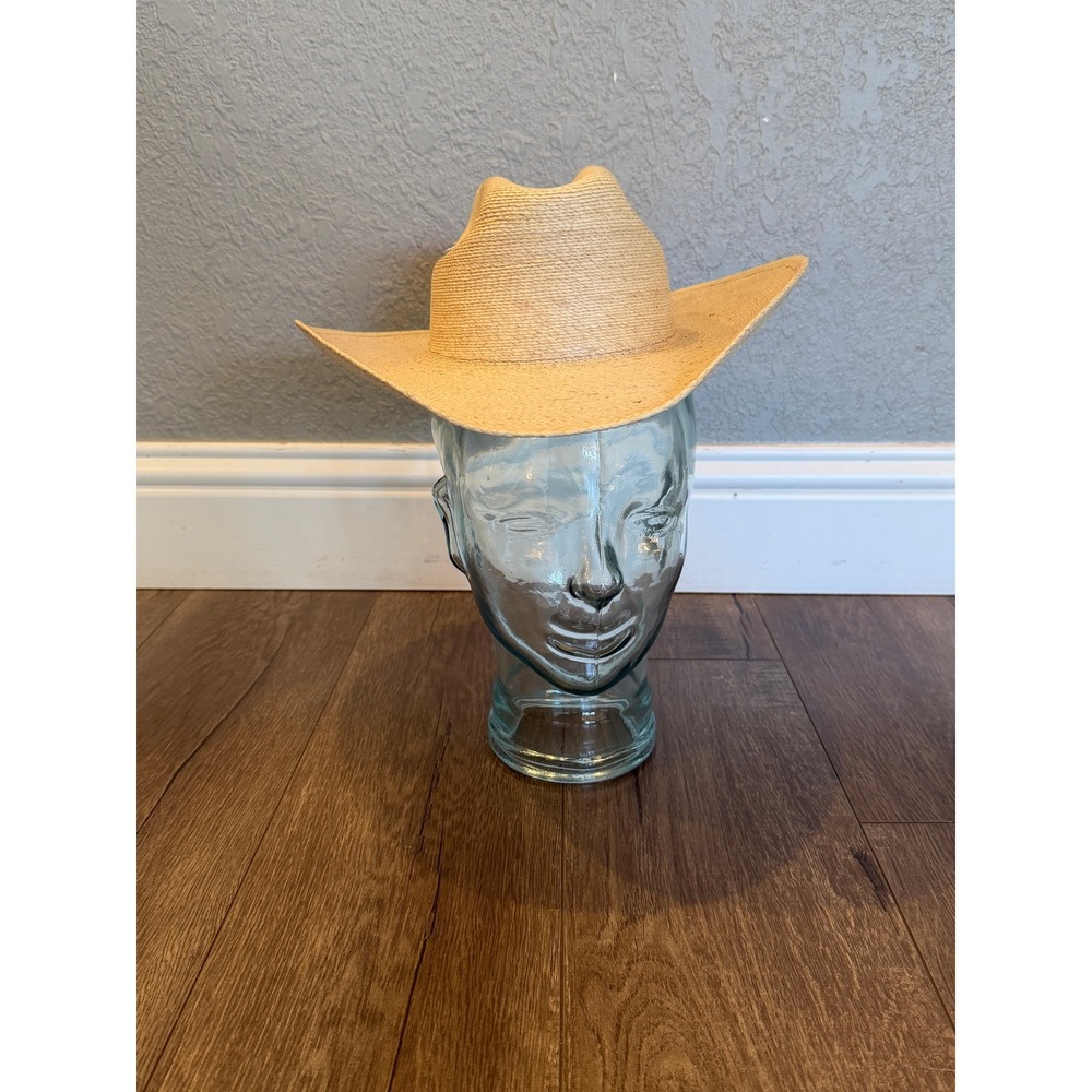 Atwood Straw‎ Cowboy Hat Tan Woven Western Cattleman Crease Size XS/S